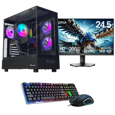 Bespoke Axion V1 Gaming PC – Ryzen 7 7800X3D – RTX 5060 – 2TB SSD – 32GB DDR5 – Windows 11 Pro – WiFi Bluetooth – KOORUI 24.5 Inch Gaming Monitor 200Hz – Gaming Keyboard Mouse Combo